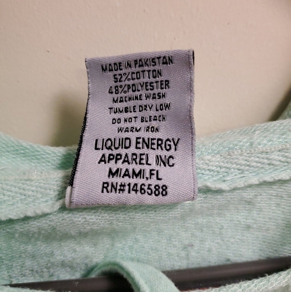 ARUBA Gray White Blue Colorblock Hoodie Sweatshirt - Picture 3 of 9